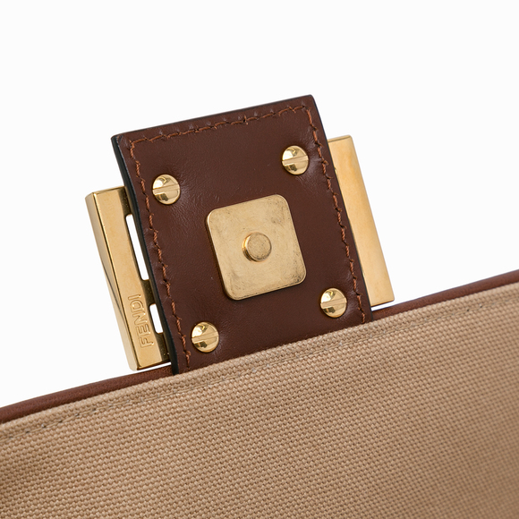 Pre-Loved Fendi Zucca Embroidered Canvas Baguette Satchel - Picture 9 of 11